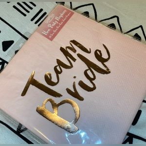 Brand New, Bride Bridal Wedding Bachelorette Napkin and Confetti 3 Piece Set